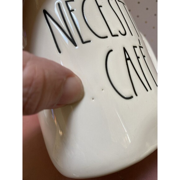 Rae Dunn NECESITO CAFE White Artisan Collection Ceramic Coffee Mug Cup 2021 - Picture 2 of 11